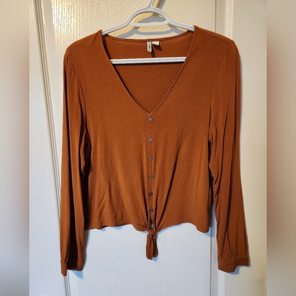 Burnt orange button up shirt - Picture 1 of 3